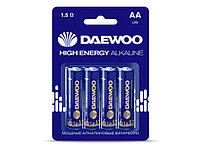 Батарейка DAEWOO HIGH ENERGY AA LR6 1,5V alkaline, 4шт./уп