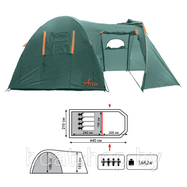 Палатка кемпинговая Totem Catawba 4 (V2)