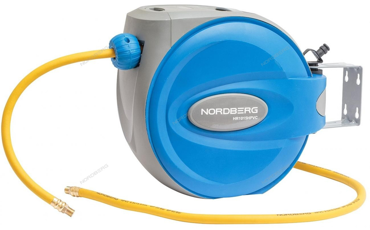 NORDBERG Пневматический шланг на самоскручивающейся катушке NORDBERG HR1015HPVC (15 м)