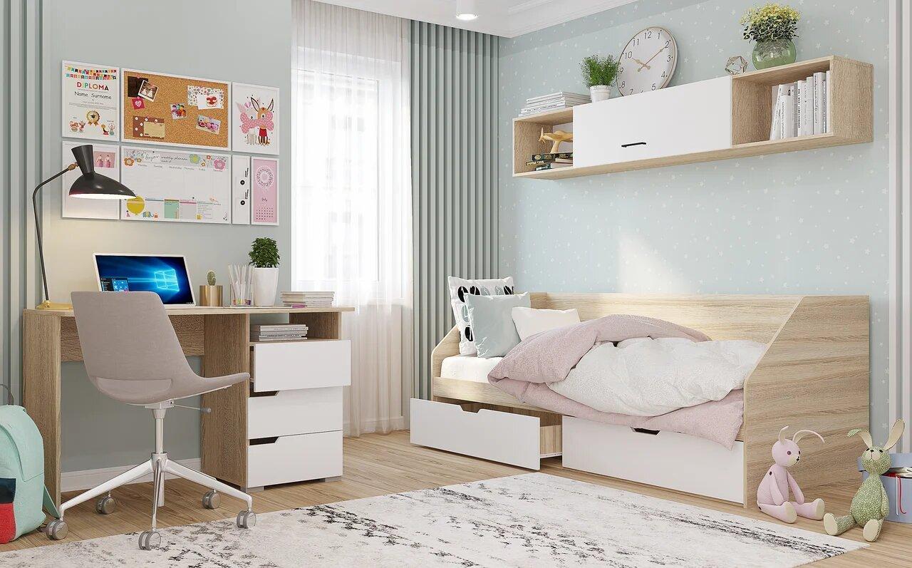 Детская комната Анталия - Сонома / Белый софт - К3 - фото 1 - id-p148586921