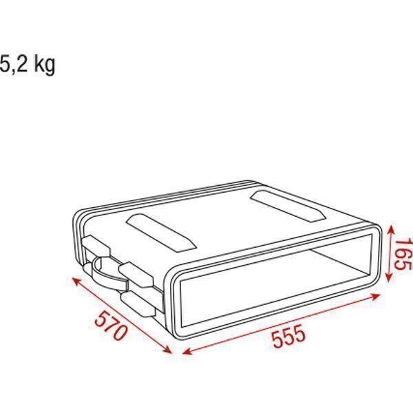 Рэковый кейс DAP DOUBLEDOOR CASE 2U ABS - фото 2 - id-p148632363