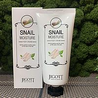 Увлажняющий крем для ног с экстрактом слизи улитки Jigott Snail Moisture Foot Cream