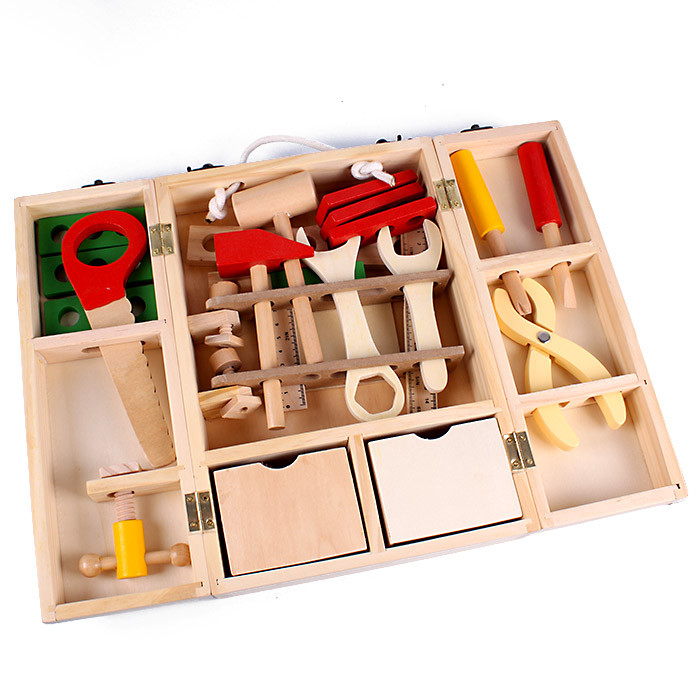 Игровой набор "Чемоданчик с инструментами" дерево - фото 1 - id-p148640154