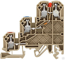 Клемма со свтодиодной индикацией IK 2,5 PNP/DC/LED(RD)/60V BG, Contaclip 1273.2