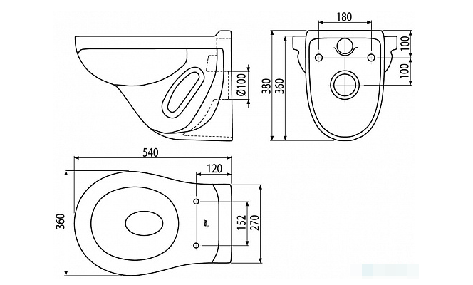 Комплект инсталляции с унитазом ALCAPLAST 5 в 1 THIN с кнопкой M570 (белая), фото 2