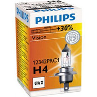 Лампа Philips галогенная Philips H4 12V 60/55 W P43t-38 Vision Up to +30% 12342PRC1