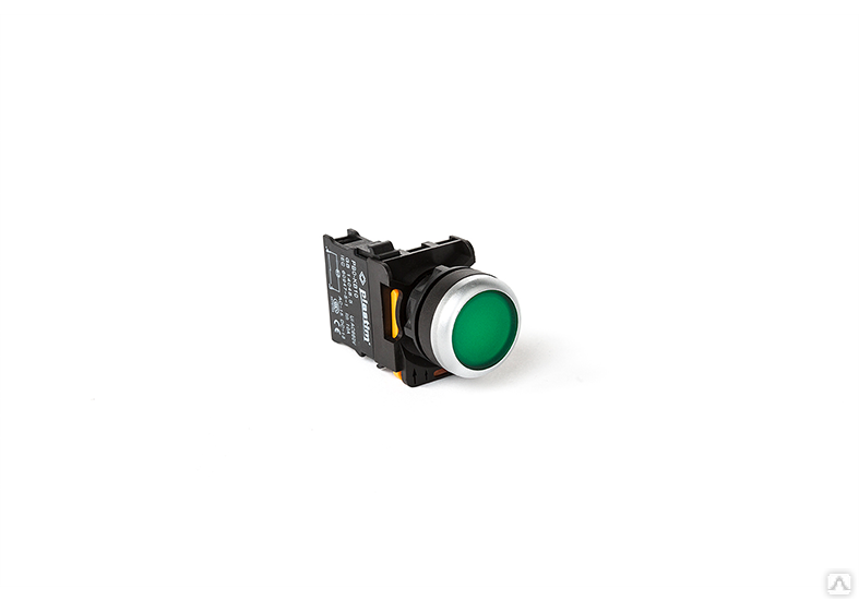 PB0-AW33B5; Кнопка управления с подсветкой, 1NO, AC/DC 24 В. (Зеленый) Plastim - фото 1 - id-p148639221