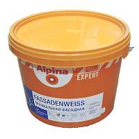 Краска Альпина Фасаденвайс, 9,4 л, 13,4 кг, фасадная Alpina EXPERT Fassadenweiss, База 3