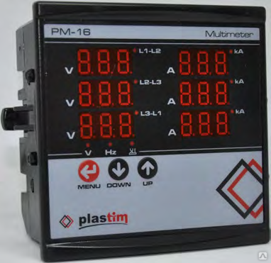 Цифровой мультиметр 3-х фазный PM-16 , Plastim - фото 1 - id-p148639330