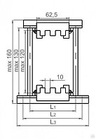 Комплект шинодержателей наборных ШН-10х120-2-1-62,5-Н1