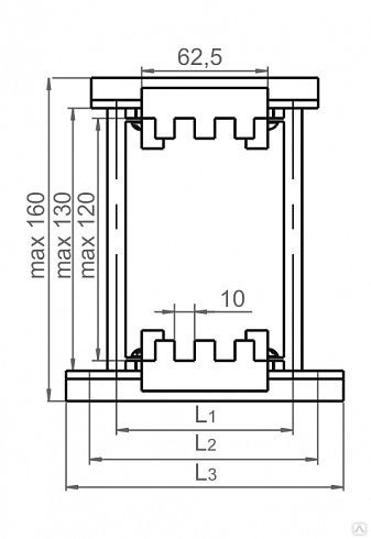 Комплект шинодержателей наборных ШН-10х120-2-1-62,5-Н1 - фото 1 - id-p148640349