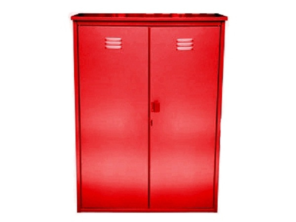 Шкаф для 2-х газовых баллонов 50л красный - фото 1 - id-p66278304
