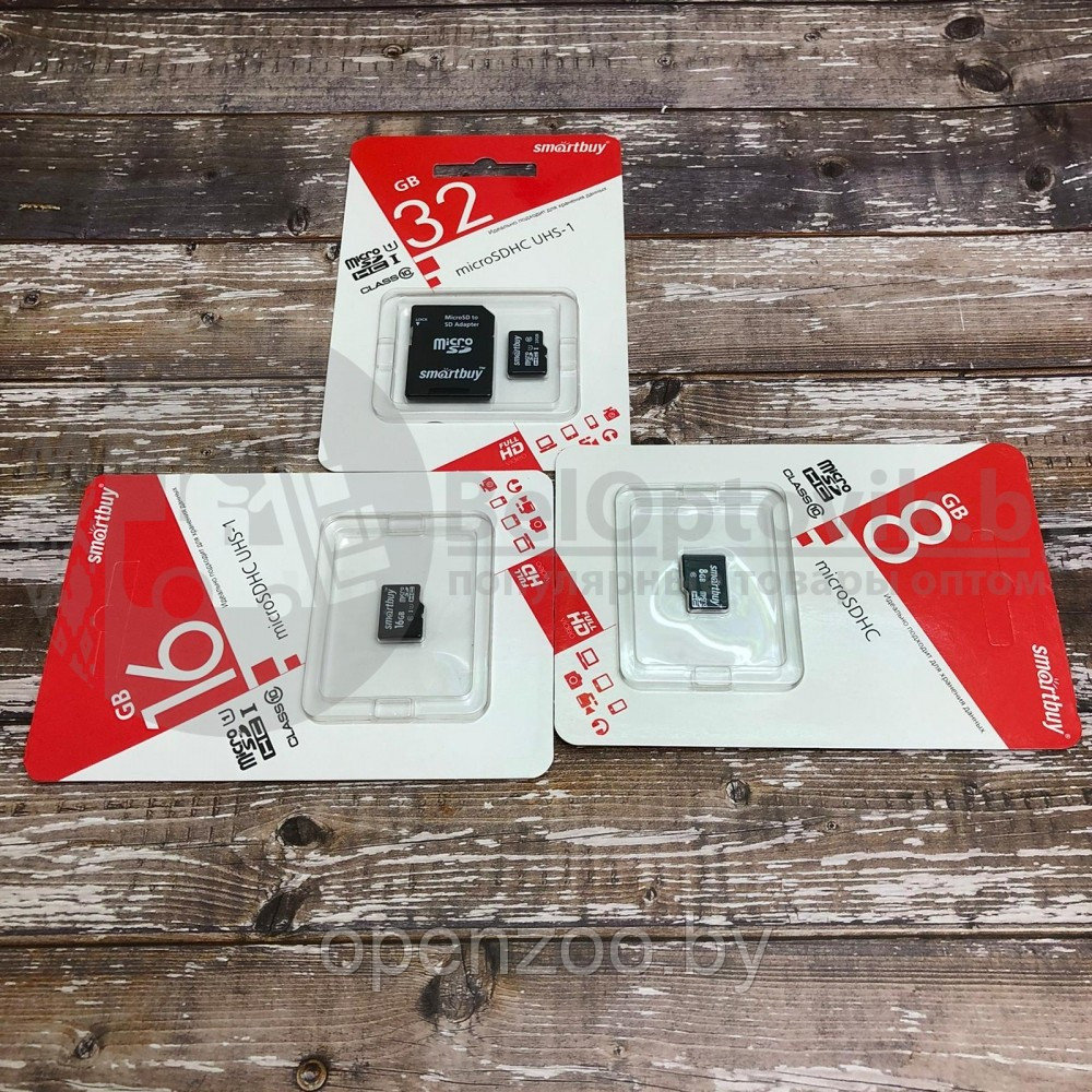 Карта памяти 8GB Smartbuy (Оригинал) micro SDНC 10 класс С адаптером - фото 3 - id-p148653664