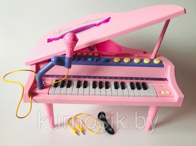 Детский синтезатор (пианино) с микрофоном и USB (арт.3205) - фото 3 - id-p148674476
