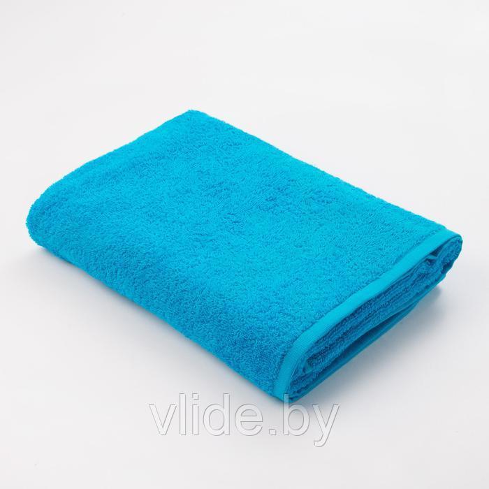 Полотенце махровое «Экономь и Я», размер 70х130 см, цвет голубой
