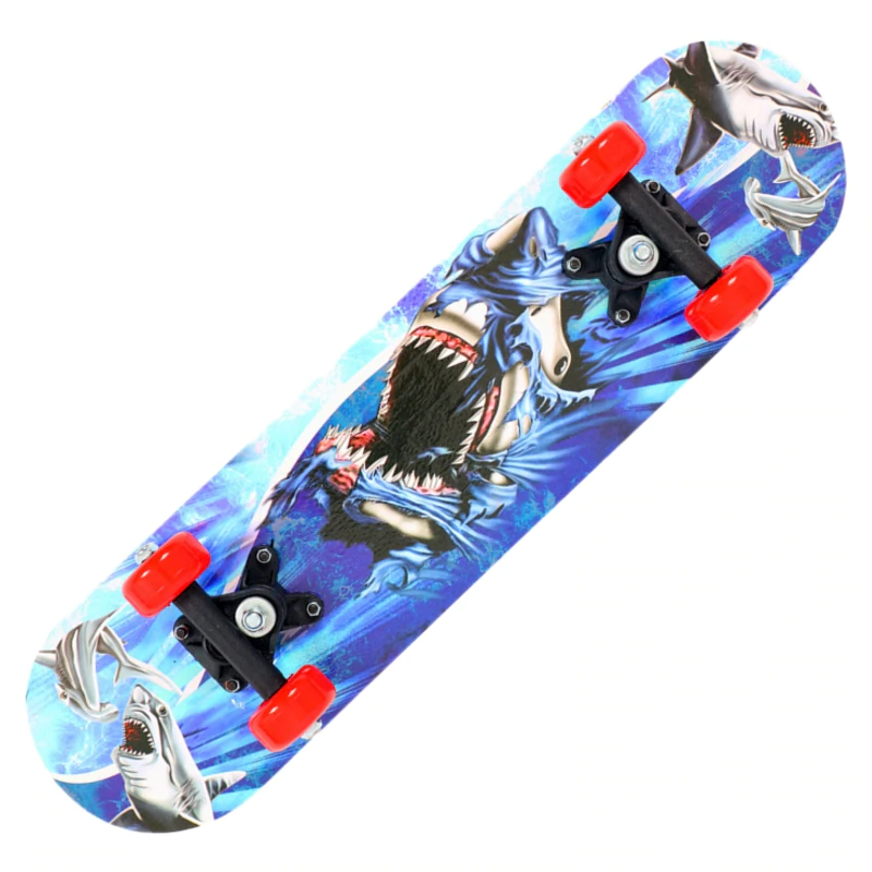 Детский скейтборд, размер 60x15см, полиуретановые колеса 45мм Акула