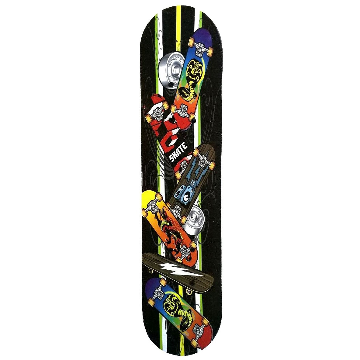 Детский скейтборд, размер 60x15см, полиуретановые колеса 45мм Форсаж