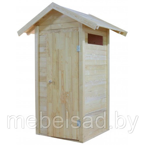 Туалет дачный деревянный "КомфортПром" с двускатной крышей - фото 3 - id-p148689097