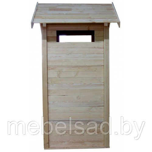 Туалет дачный деревянный "КомфортПром" с двускатной крышей - фото 4 - id-p148689097