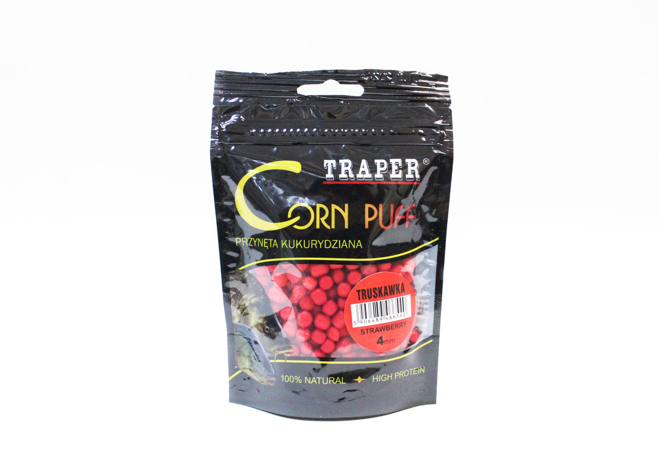 Приманка "TRAPER" "Corn Puff" Клубника 4мм