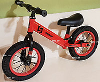 S-04 Беговел детский 12" , НАДУВНЫЕ колеса, руль и сидение регулируется, от 2 лет, красный