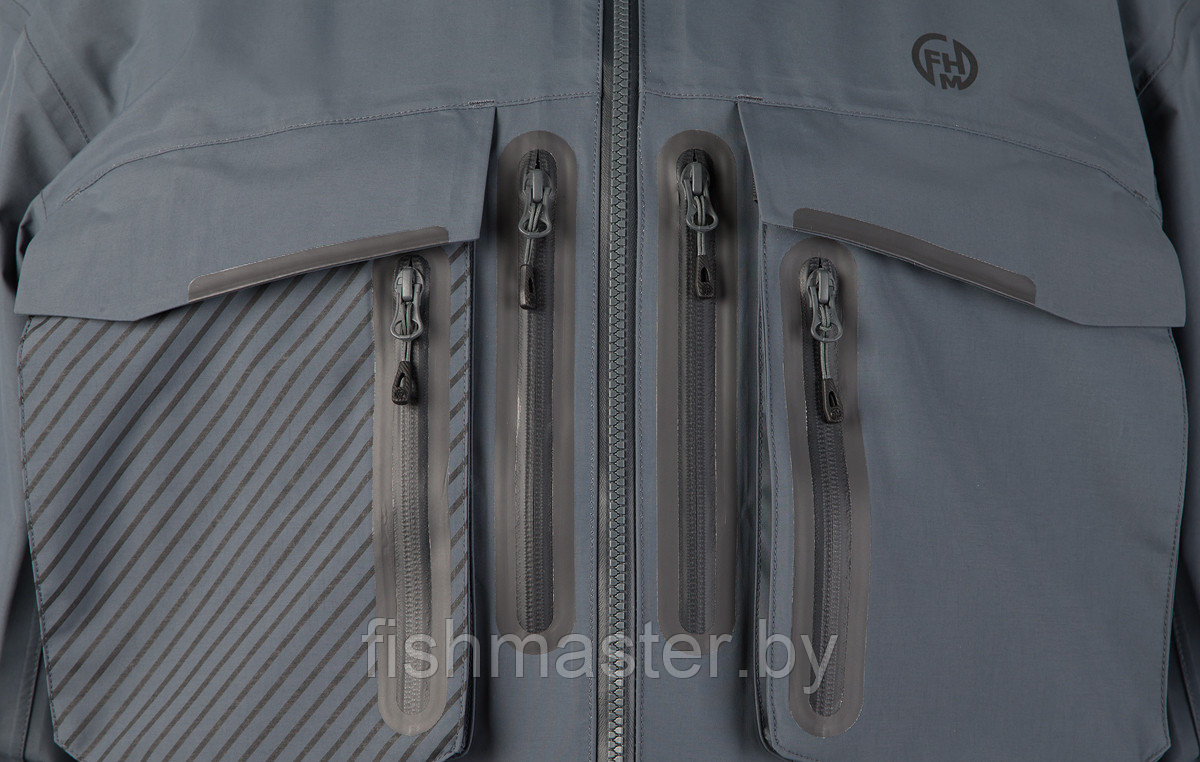 Куртка FHM Brook мембрана Dermizax (Toray) Япония 3 слоя 20000/10000 4XL, Серый - фото 8 - id-p148692672