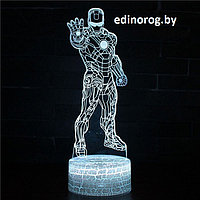 Светильник 3D Железный - Человек, 7 режимов цвета.