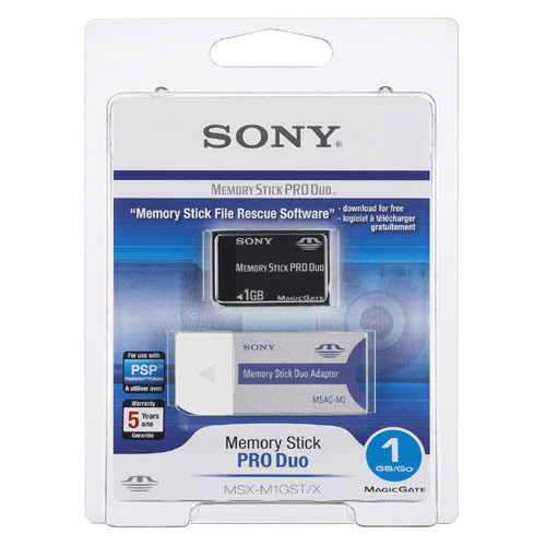 Карта памяти Sony Memory Stick Pro Duo 1 Gb (блистер) - фото 1 - id-p81778511