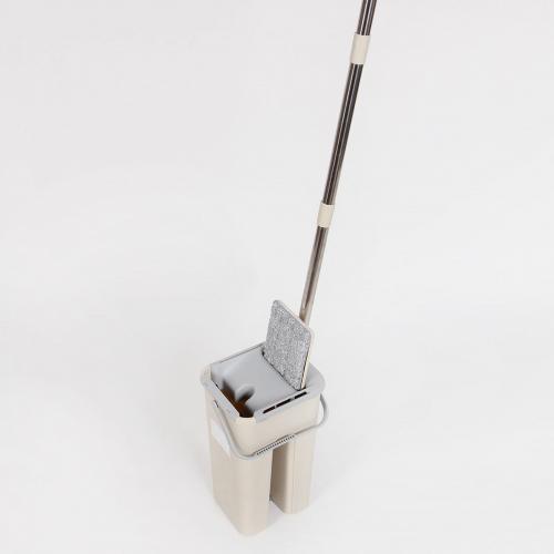 Швабра с ведром 6 л. и автоматическим отжимом - комплект для уборки Триумф Pro Max Flat Mop Self Wash Чистые - фото 4 - id-p148725323