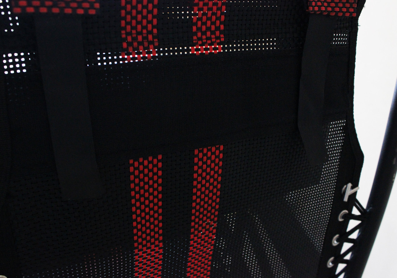 Кресло-шезлонг черное с красными полосками (172см длина) - фото 5 - id-p148725182