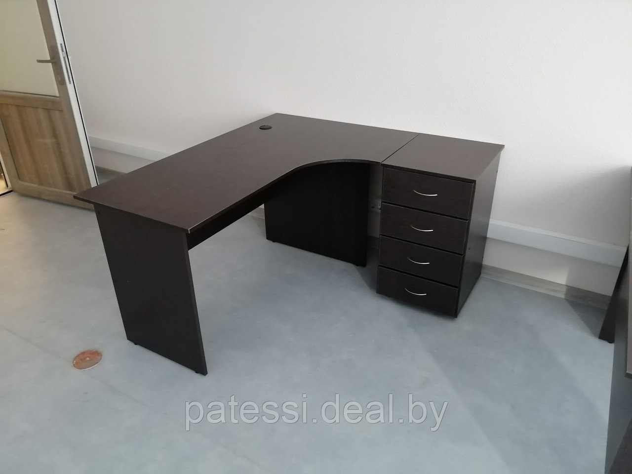Набор офисной мебели П-1У-ш со шкафами цвет венге - фото 2 - id-p148736367