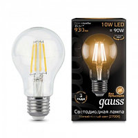 Светодиодная лампа Gauss Filament A60 E27 10 Вт 2700 К филаментная