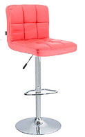 Стул барный Асти хром, стулья ASTI Chrome в коже ECO (красный кремовый)