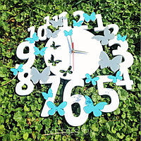 Часы настенные деревянные "Бабочки" №20