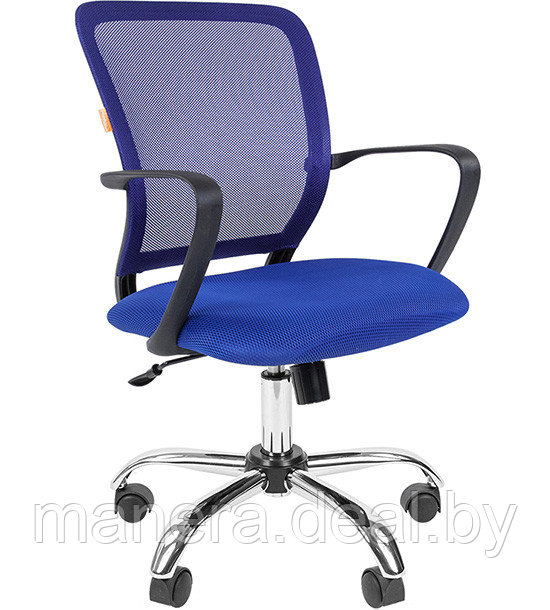Кресло Chairman 698 Chrome синий - фото 1 - id-p148753253