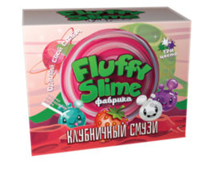 Набор для эксперементов Fluffy Slime фабрика "Клубничный смузи" 3 слайма 3 цвета, арт.868