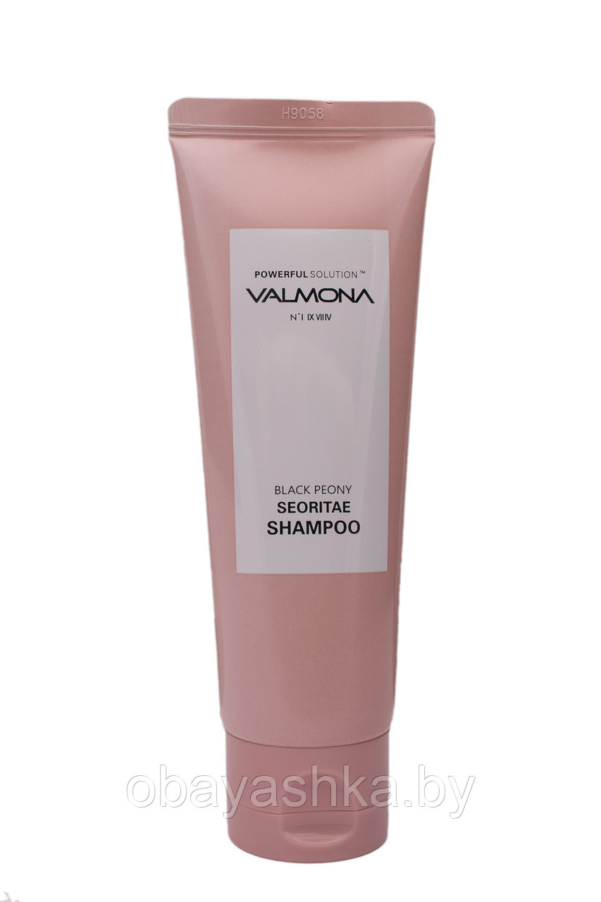 [VALMONA] Шампунь для волос ЧЕРНЫЙ ПИОН/БОБЫ Powerful Solution Black Peony Seoritae Shampoo, 100 мл - фото 1 - id-p148754395