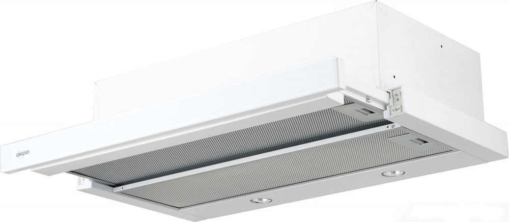 Вытяжка кухонная AKPO Light Eco Glass 60 wk-7 белый - фото 1 - id-p148767271