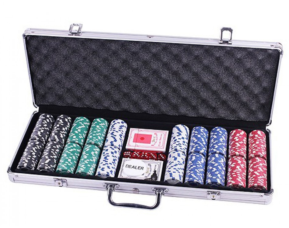 Покерный набор на 500 фишек без номинала в металлическом кейсе - фото 1 - id-p148769089