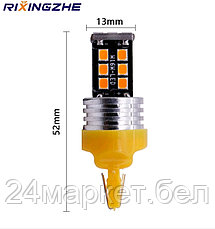 Набор LED ламп. Светодиодный сигнал поворота RXZ, 2 шт Лампа LED T20 7440, желтый свет + Лампа LED СТОП, фото 3