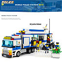 Детский конструктор Gudi арт. 9316 Полицейский фургон участок машинка из серия Полиция аналог Лего сити, фото 2