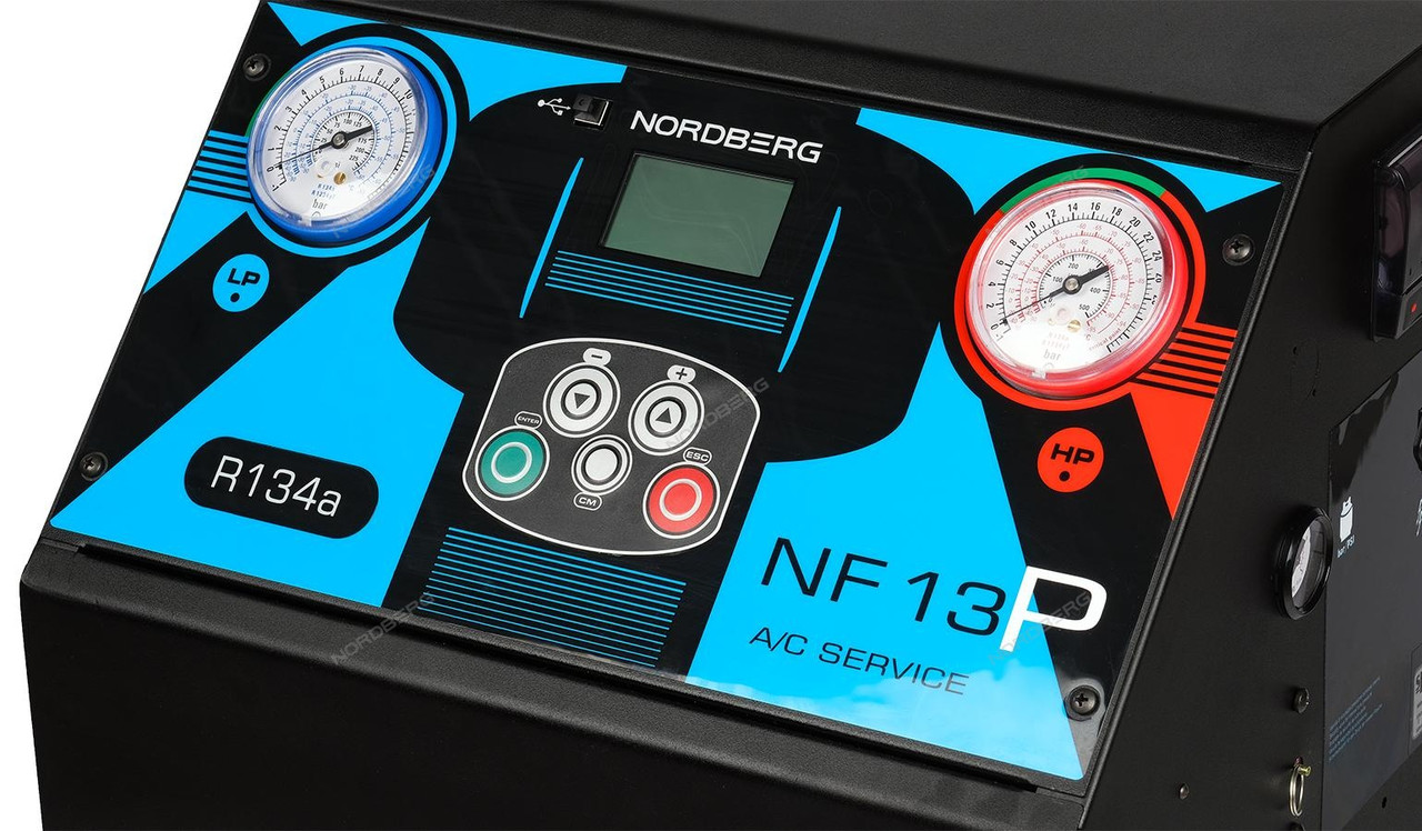 Автоматическая установка для заправки автомобильных кондиционеров, 10 кг NORDBERG NF13P - фото 3 - id-p148775655