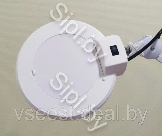 Лампа лупа косметическая SiPL LED на струбцине с крышкой Белая - фото 4 - id-p148776535
