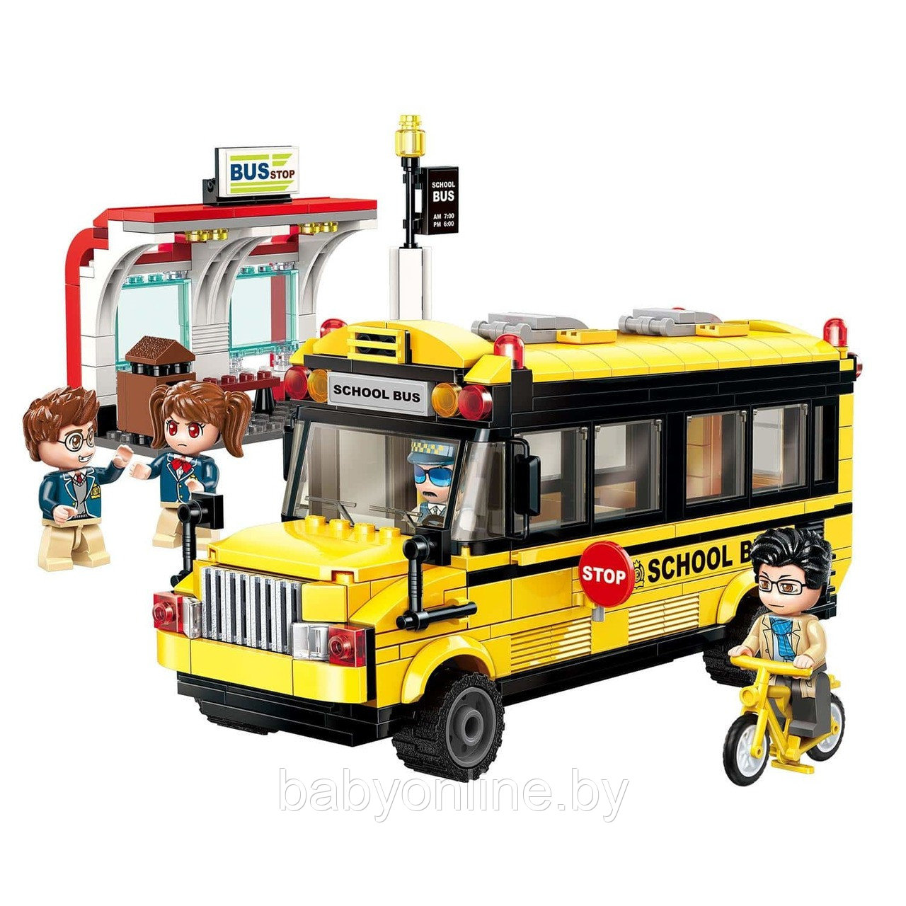 Конструктор Школьный желтый автобус арт 1136 аналог Лего - фото 1 - id-p148776609