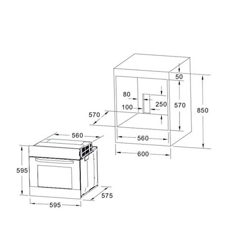 Духовой шкаф электрический Akpo PEA 7008 MMD01 BL - фото 4 - id-p148777439