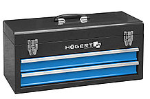 Ящик металлический инструментальный, 2 выдвижные полки и отсек, 520*218*255 мм - HOEGERT (HT7G074)
