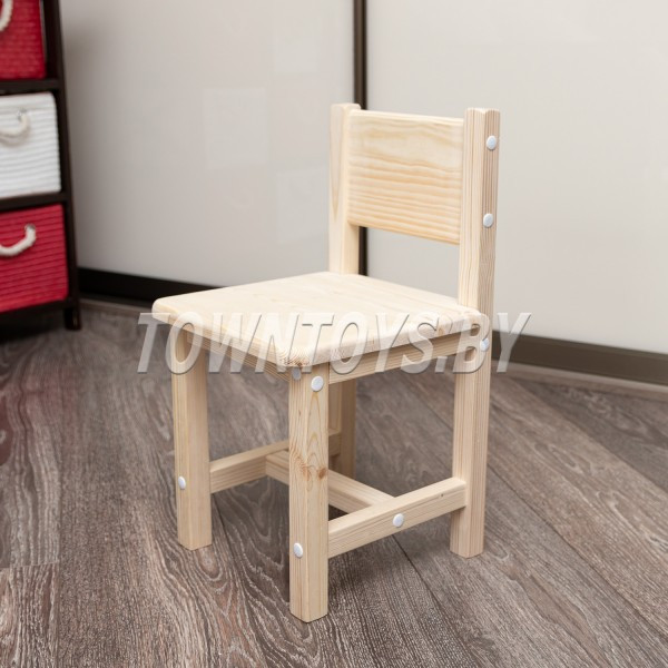Детский деревянный стульчик арт. SDN29 (БОЛЬШОЙ ). Высота до сиденья 29 см. Цвет натуральное дерево. - фото 1 - id-p144308248
