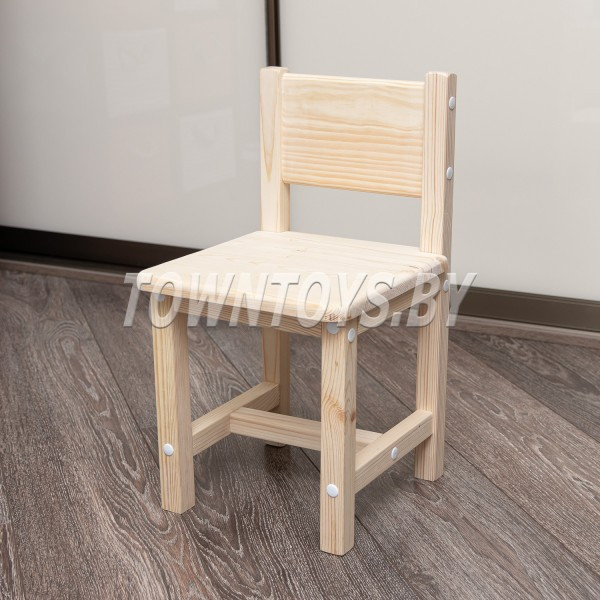 Детский деревянный стульчик арт. SDN29 (БОЛЬШОЙ ). Высота до сиденья 29 см. Цвет натуральное дерево. - фото 3 - id-p144308248