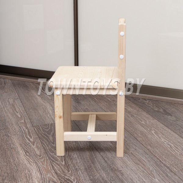 Детский деревянный стульчик арт. SDN29 (БОЛЬШОЙ ). Высота до сиденья 29 см. Цвет натуральное дерево. - фото 4 - id-p144308248