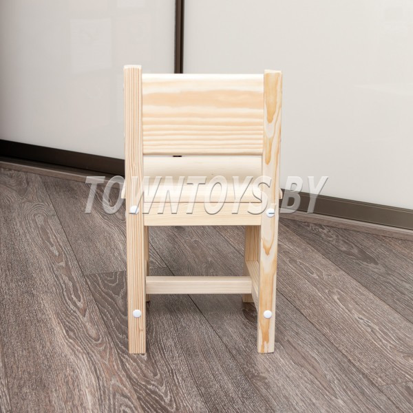 Детский деревянный стульчик арт. SDN29 (БОЛЬШОЙ ). Высота до сиденья 29 см. Цвет натуральное дерево. - фото 5 - id-p144308248